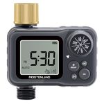 Moistenland Sprinkler Timer with Brass Swivel, Water Timer for Garden Hose, Hose Timer, with Rain Delay/Manual/Automatic Watering System, IP54 Waterproof, 2.6 Inches Large Screen(1 Outlet)