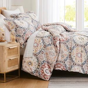 Southshore Fine Living Inc. Oversized California King Duvet Cover Set Soft Premium Patchwork DesignDuvet Comforter Cover with Zipper Closure, Includes 1 King Duvet and 2 Matching Shams, Kilim Natural