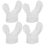 Alomejor 4pcs Diving Bite Mouthpiece Transparent Silicone Non‑Toxic Odourless Mouthpiece Regulator for Professional Diving