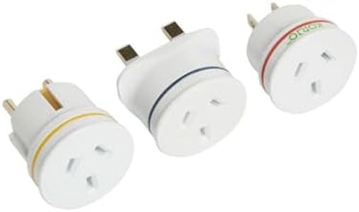 Korjo International 3-Pack Adapter Set, for Europe, UK, USA, Multi-Pack, for AUS Appliances