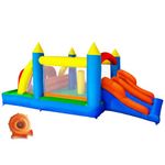 HuaKastro 16.3x7.2FT Kids Inflatable Obstacle Bounce House with Dual Racing Slides, Crawl Tunnels, Climbing, Obstacles, Jumping All in One Castle Great for Children's Outdoor Party - with Blower