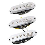 Wilkinson Vintage Tone Alnico V Single Coil Pickups Set for Strat Style Guitar, White