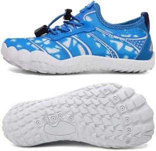 UBFEN Water Shoes for Kids Boys Girls Aqua Socks Barefoot Beach Sports Swim Pool Quick Dry Lightweight Toddler Little Big Kid G Blue 10 Toddler