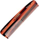 Kent R7T The Apsley Fine and Wide Tooth Beard and Hair Comb - Pocket Travel Comb for Men and Women