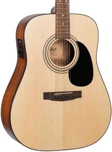 Cort AD300E OP Semi-Acoustic Guitar – Spruce Top, Mahogany Back & Sides, Merbau Fingerboard, Onboard Electronics, Dovetail Neck Joint & Scooped Bridge