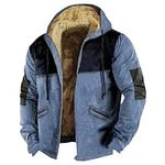 Men's Denim Jackets Winter Clothes for Men Down Jacket Men Heated Jacket Work Shirts for Men Flannel Jackets Denim Jacket Men Winter Hoodies for Men Boys Winter Jacket Winter Coats（3-Blue,X-Large）