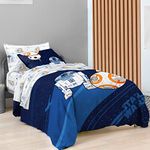 Saturday Park Star Wars Droids Full Bed Set - 7 Piece 100% Organic Cotton Bedding Features R2-D2 & BB-8 - GOTS & Oeko-TEX Certified (Star Wars Official)