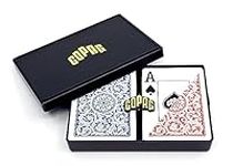 Copag 1546 Design 100% Plastic Playing Cards, Poker Size Red/Blue (Jumbo Index, 1 Set)