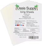 Oasis Supply, Ultra Flexible Icing Sheets, White, Paper 8.5" x 11", 12 count