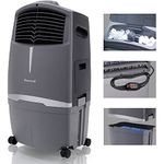 Honeywell CO30XE 63 Pint Indoor/Outdoor Portable Evaporative Air Cooler with Remote Control, Grey