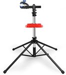 FITTOO Bike Repair Stand, Bicycle Repairing Stand, Foldable Bike Repairing Rack Workstand with Quick Release Telescopic Arm and Tool Tray, Adjustable and Portable for all bikes