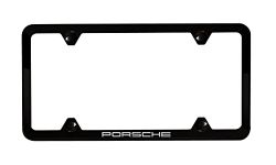 Genuine Porsche Slimline License Plate Holder in Black