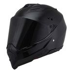 Woljay Dual Sport Off Road Motorcycle helmet Dirt Bike ATV D.O.T certified (M, Black)