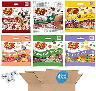 Jelly Belly Jelly Beans Variety Snack Peak Gift Box – Krispy Kreme, Snapple, Tropical, Cold Stone, Soda Pop Shoppe and Smoothie Blend