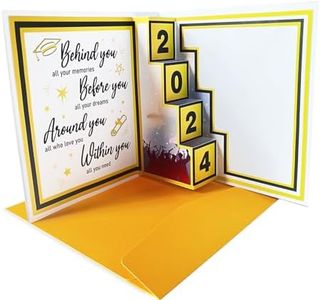 JUESMOS Class of 2024 Graduation Pop Up Card Funny Graduation Greeting Card for Her Him Graduates Inspirational Graduation Gift Card High School College Graduation Gifts for Girls Boys Students