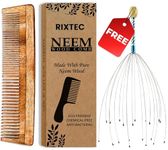 RIXTEC Neem Comb, Wooden Comb | Hair Growth, Hairfall, Dandruff Control | Hair Straightening, Frizz Control For Men and Women