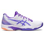 ASICS Women's Solution Speed FlyteFoam 2 Tennis Shoes, 8, White/Amethyst