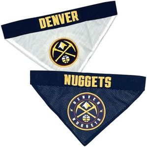 Pets First NBA Dog Bandana -Denver Nuggets Reversible Bandana. 2 Sided Home & Away Sports Bandana with a Premium Embroidery Team Logo, Small/Medium