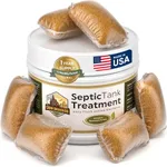 Septic Tank Treatment - 1 Year Supply of Septic Safe Dissolvable Easy Flush Live Bacteria Packets (12 Count) - Best Way to Prevent Expensive Sewage Backups - Made in USA
