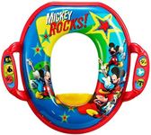 The First Years Disney Mickey Mouse Soft Potty Seat - Cushioned Toddler Toilet Seat Attachment - Toddler Potty Training Toilet Seat with Handles - Ages 18 Months and Up