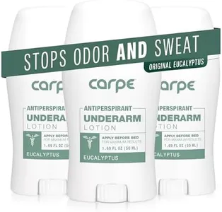 Carpe Underarm Antiperspirant and Deodorant, Clinical strength with all-natural eucalyptus scent, Manage hyperhidrosis and combat excessive sweating without irritation. (Pack of 3)