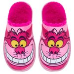 Disney Cheshire Cat Pink Slippers for Women Teens Girls Slip On Mules Alice in Wonderland Warm Lined House Shoes Size 5 UK