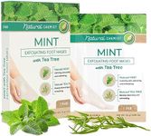 Natural Chemist Mint & Tea Tree Foot Masks Moisturizing Socks - Soften Dry Cracked Feet, Removes Dead Skin Cells, Moisturizing Foot Mask - Cruelty Free Korean Skin Care For All Skin Types - 3 Pairs