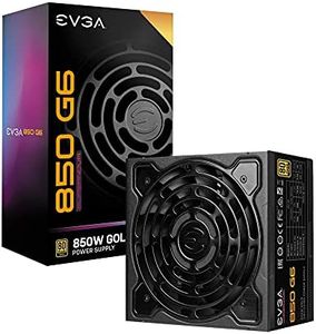 EVGA 850 G6, 80 Plus Gold 850W, Fully Modular, Eco Mode with FDB Fan, 100% Japanese Capacitors,10 Year Warranty, Includes Power ON Self Tester, Compact 140mm Size, Power Supply 220-G6-0850-X1