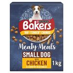 Bakers Meaty Meals Small Dog Chicken Dry Dog Food 1kg Pack of 5