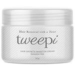 Tweepi Hair Growth Inhibitor Cream- Permanent Body and Face Hair Removal - Modern Day Ant Egg Cream- Paraben Free- MADE IN UK- 50G