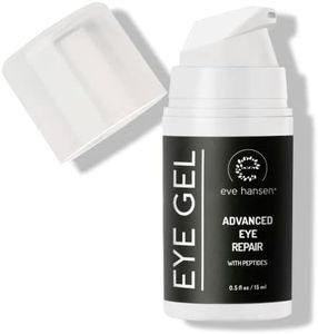 Eve Hansen Anti-Aging Eye Gel with Peptides | Under-Eye Cream With Plant Stem Cells, Hyaluronic Acid, Vitamin E | Cruelty-Free, Vegan, Made in USA .5 oz