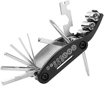 FLOTRUTE 16 - Kit di Strumenti per Riparare Le Biciclette, Bicicletta Strumento Multifunzione Strumenti Bicicletta Strumento di Riparazione, Set Utensili per Bici Basic, Colore: Nero