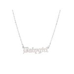 Babygirl Necklace Silver Personalized Words Clavicle Chain Choker for Girls Women Jewelry