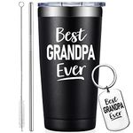 Grifarny Grandpa Gifts from Grandkids, Granddaughter - Funny Fathers Day Christmas Birthday Gifts for Grandpa - Best Grandpa Ever Tumbler Mug Cup 20oz