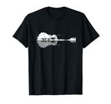 Acoustic Guitar Nature Forest Music Bass Guitarist Men Women T-Shirt