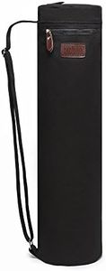 FREMOUS Yoga Mat Bag,Full-zip Exercise Yoga Mat Carrier Bag - Double Storage Pocket ,Easy Access Zipper, Adjustable Shoulder Strap and Handle,Fits Most Mats(black)
