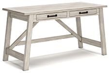 Signature Design by Ashley Carynhurst Farmhouse 60" Home Office Desk with Drawers, Distressed White