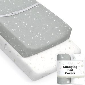 Baby Changing Pad Cover 2-Pack (Butterfly Garden) - Premium Fitted Sheets Changing Table Cover - Buttery Soft Cotton Blend - Diaper Changing Pad Cover - Changing Pad Sheets