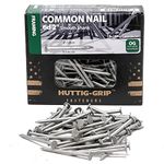 Huttig-Grip 2 inches Framing Common Nail 6d Size, Outdoor Galvanized Finish, 1 lb Pack of 167 Nails