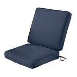 Classic Accessories 62-055-INDIGO-EC FadeSafe Chair, Heather Indigo, 44" L X 20”W X 3”T (62-055-Beige-EC) Montlake Quilted Patio Cushion