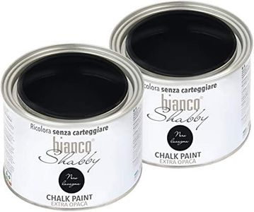 CHALK PAINT Nero Lavagna Pittura Shabby Chic Vintage per Mobili e Pareti EXTRA OPACO (2 x 500 ml)