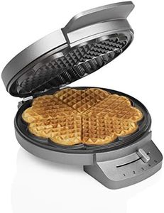 Princess 132380 Waffle Iron with Heart Waffle Shape, 1200 Watt, 0.85 m Cable Length, 5 Heat Settings, with Indicator Light