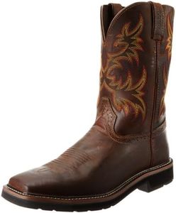 Justin Original Work Boots Men's Driller Pull-On Square Toe Work Boot