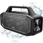 W-KING 80W Speakers Bluetooth Wireless, Portable Outdoor Speakers Loud with Bass Boost, Stereo Pairing, Reverse Charging, IPX6 Waterproof Bluetooth Speaker, Hands-Free Calling, USB/TF Card/AUX-in/NFC