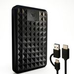 ModusTech 1TB Portable External Hard Drive USB 3.0/Type-C – Slim High-Speed HDD for Backup, Storage, Gaming – Compatible with PC, Mac, Laptop, PS4, Xbox, Windows, MacBook, Smart TV (1TB)