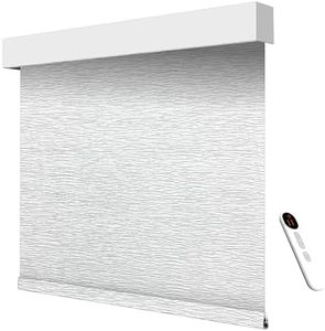 Velawisp Smart Motorized Blinds – 70% Blackout Roller Shades with Remote, Alexa/Google Home/Siri Control, Matter Compatible, Wireless Rechargeable Battery, Custom Sizes for Windows & Sliding Doors
