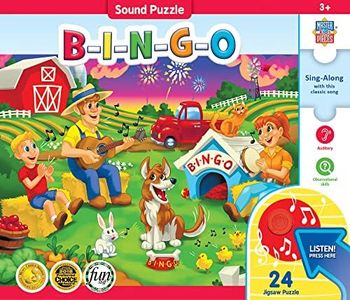 Masterpieces 24 Piece Bingo Sing-A-Long Sound Floor Puzzle for Kids - 18"x24"