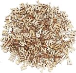 DLUSZERT 400Pcs Mini Wooden Letters for Crafts, 15MM Small Wooden Alphabet Letters for DIY, Craft Letters A-Z for Decoration Displays, Early Educational Learning, Signs and Arts