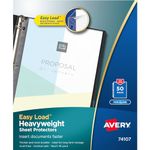 Avery Heavyweight Non-Glare Sheet Protectors, 8.5" x 11", Acid-Free, Archival Safe, Easy Load, 50ct (74107)