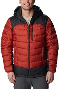 Columbia Autumn Park Down Hooded Jacket Chaqueta, Hombre, Rojo urdimbre, tiburón, Large